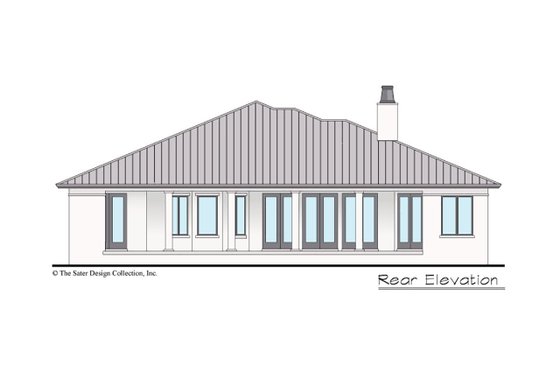 Exterior - Rear Elevation for Contemporary House Plan #930-502 - 3 bed, 2.5 bath