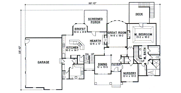 Traditional Floor Plan - Main Floor Plan #67-454