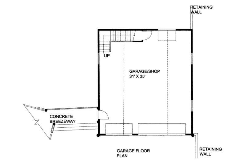 Architectural House Design - Floor Plan - Main Floor for Traditional House Plan #117-751, 0 bath