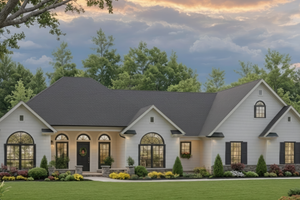 House Blueprint - Ranch Exterior - Front Elevation Plan #21-594