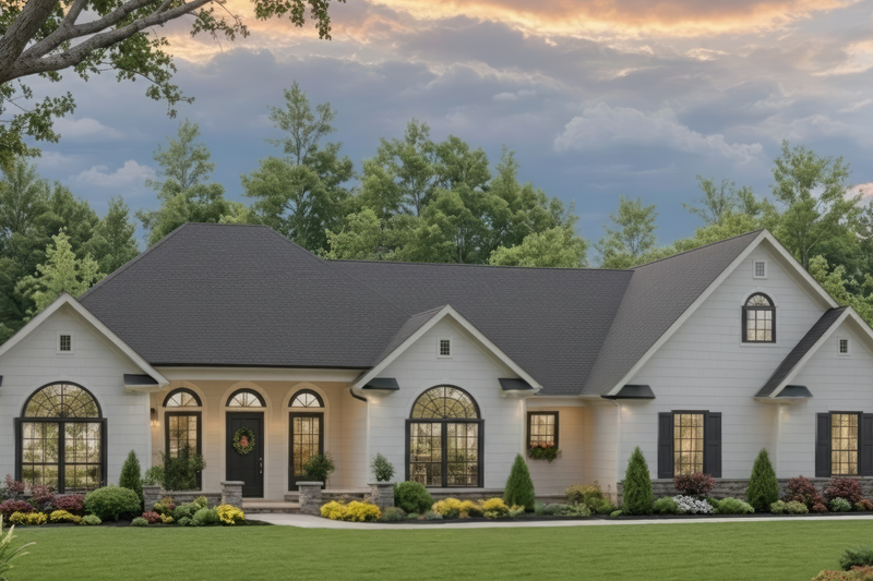 House Blueprint - Ranch Exterior - Front Elevation Plan #21-594