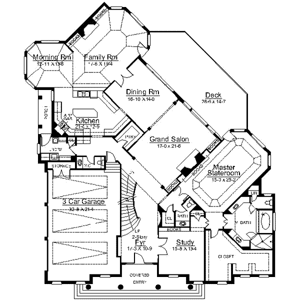 Dream House Plan - Classical Floor Plan - Main Floor Plan #119-207