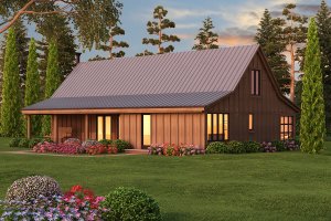 Exterior - Other Elevation 3 for Farmhouse House Plan #889-2 - 2 bed, 1 bath