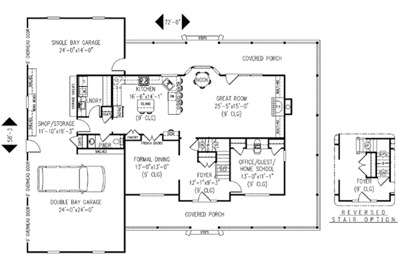 Home Plan - Farmhouse plan with wrap around porch 2,600 sft