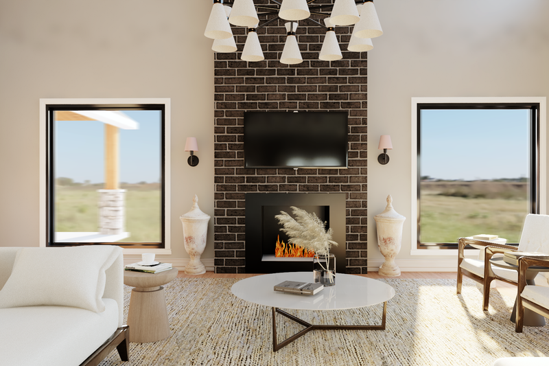 Home Plan - Interior - Family Room 2 for Barndominium House Plan #1064-419 - 3 bed, 3 bath