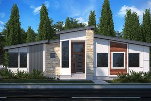 Dream House Plan - Modern Exterior - Front Elevation Plan #1073-22