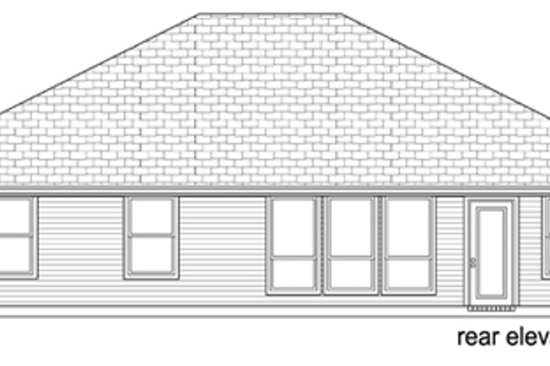 Home Plan - Exterior - Rear Elevation for Traditional House Plan #84-552 - 3 bed, 2 bath