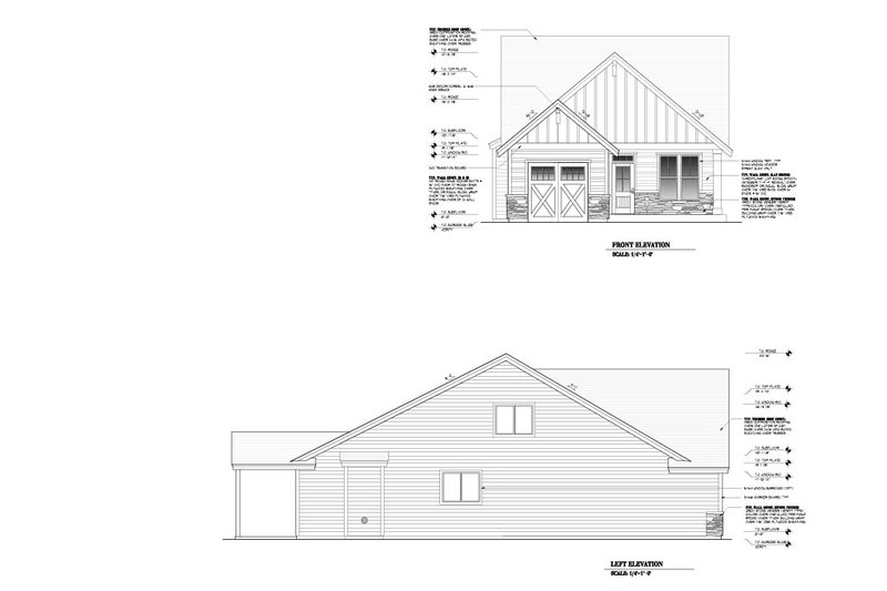Architectural House Design - Exterior - Other Elevation for Prairie House Plan #53-745 - 3 bed, 2.5 bath