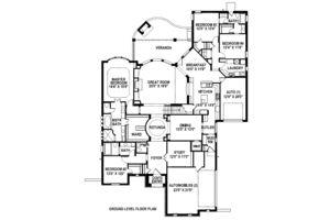 Floor Plan - Main Floor for European House Plan #141-266 - 5 bed, 4.5 bath