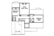Tudor Style House Plan - 4 Beds 4 Baths 2112 Sq/Ft Plan #405-117 