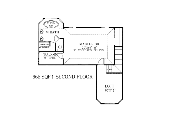 Country Floor Plan - Upper Floor Plan #437-32