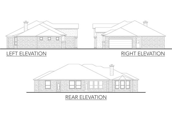 Exterior - Other Elevation 1 for Mediterranean House Plan #80-165 - 4 bed, 3 bath