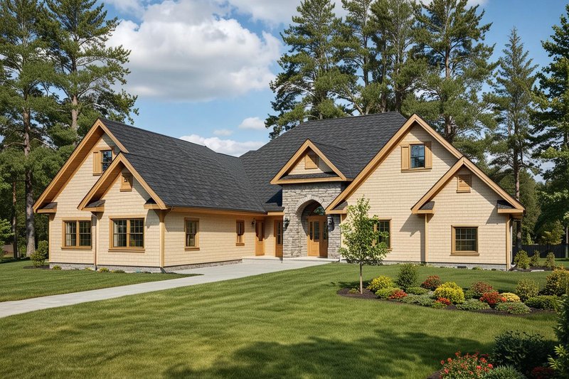 Home Plan - Exterior - Front Elevation for Traditional House Plan #117-545 - 3 bed, 2.5 bath