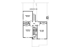 Floor Plan - Upper Floor for Traditional House Plan #81-435 - 3 bed, 3.5 bath