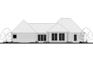 Exterior - Rear Elevation for European House Plan #430-125 - 4 bed, 2 bath