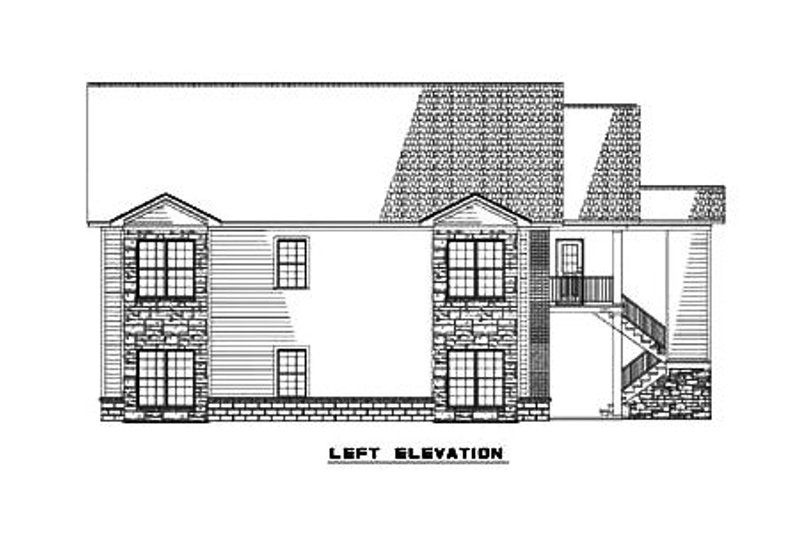 Dream House Plan - Exterior - Other Elevation 1 for Traditional House Plan #17-443 - 3 bed, 2 bath