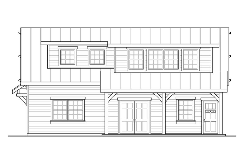 House Blueprint - Exterior - Other Elevation 1 for Craftsman House Plan #124-1222, 1 bath