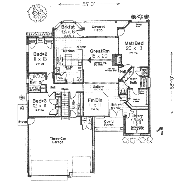 European Floor Plan - Main Floor Plan #310-418