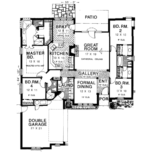 Traditional Floor Plan - Main Floor Plan #310-113