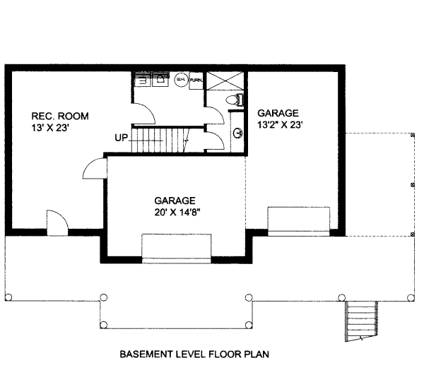 Dream House Plan - Bungalow Floor Plan - Lower Floor Plan #117-620
