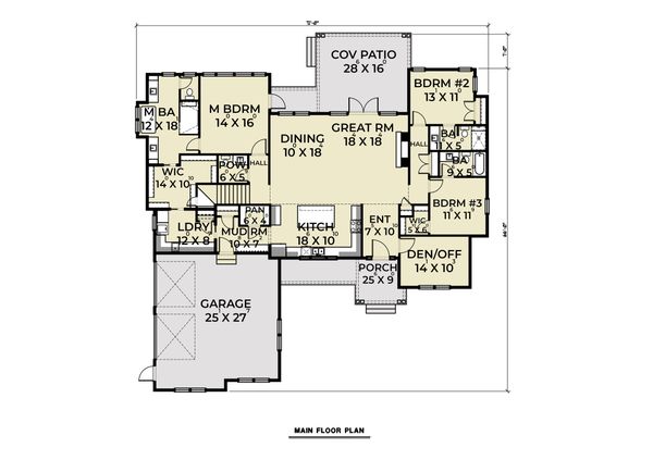 Home Plan - Contemporary Floor Plan - Main Floor Plan #1070-86