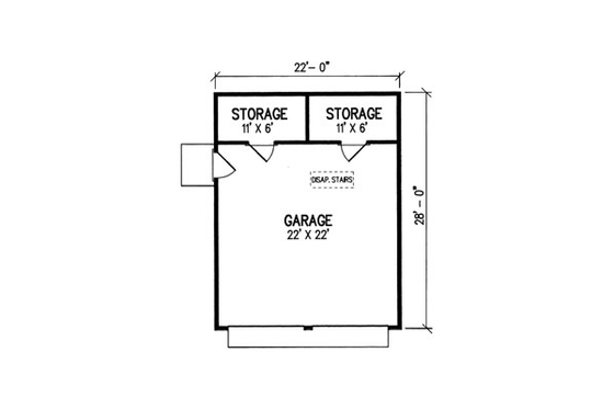 Floor Plan - Main Floor for Traditional House Plan #45-263, 0 bath