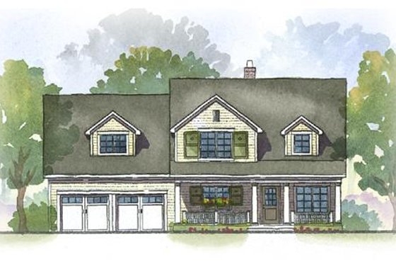 Exterior - Front Elevation for Farmhouse House Plan #901-60 - 4 bed, 3.5 bath