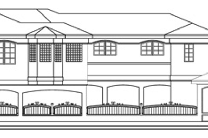 Home Plan - Exterior - Rear Elevation House Plan #124-646 - 3 bed, 4.5 bath