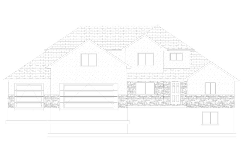 Architectural House Design - Exterior - Front Elevation 4 for Traditional House Plan #1060-25 - 6 bed, 3.5 bath