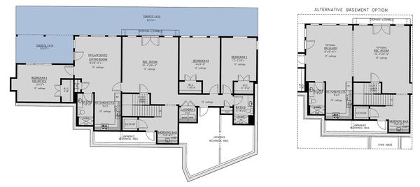 Craftsman Floor Plan - Lower Floor Plan #437-121