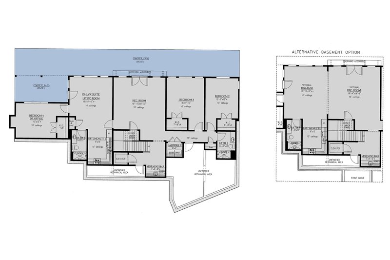 Dream House Plan - Floor Plan - Lower Floor for Craftsman House Plan #437-121 - 4 bed, 3.5 bath