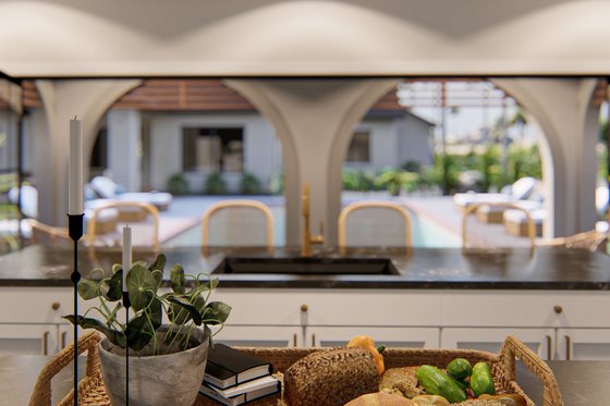 Interior - Kitchen 1 for Mediterranean House Plan #455-640, 1 bath