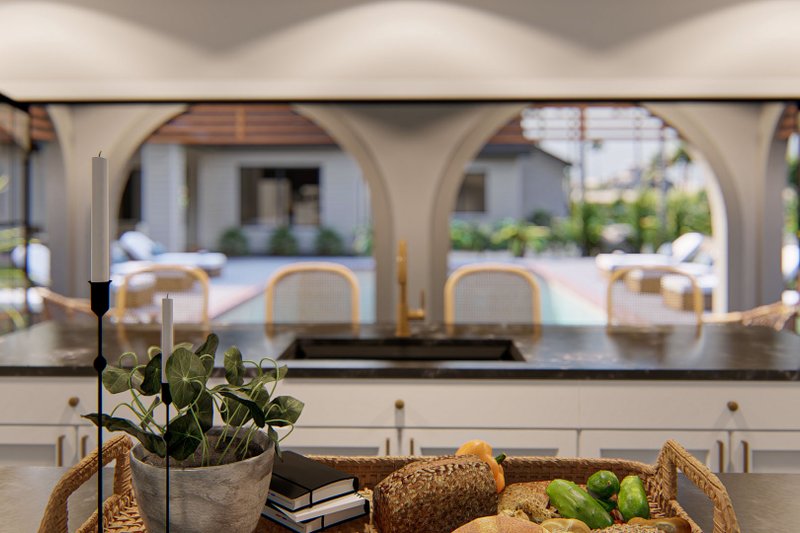 Home Plan - Interior - Kitchen 1 for Mediterranean House Plan #455-640, 1 bath
