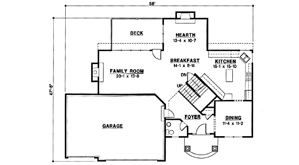 European Floor Plan - Main Floor Plan #67-191