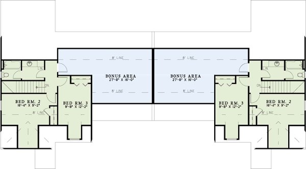House Blueprint - Traditional Floor Plan - Upper Floor Plan #17-2008