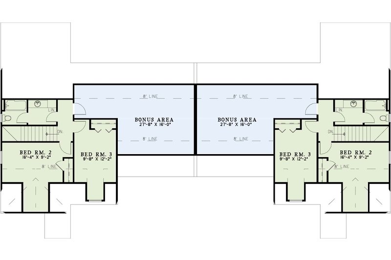 Home Plan - Floor Plan - Upper Floor for Traditional House Plan #17-2008 - 3 bed, 2.5 bath