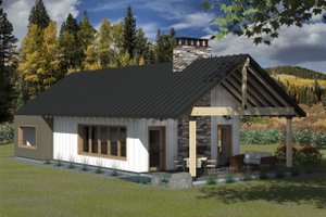 Cottage Exterior - Front Elevation Plan #933-17