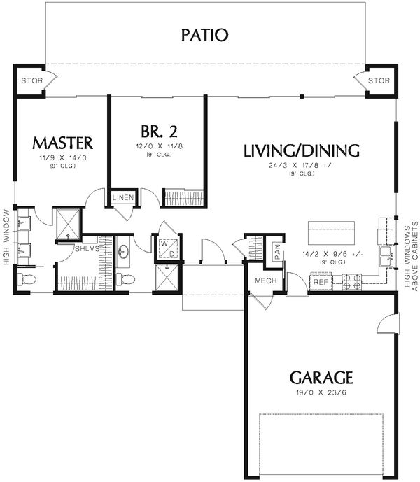 Dream House Plan - Contemporary Floor Plan - Main Floor Plan #48-667