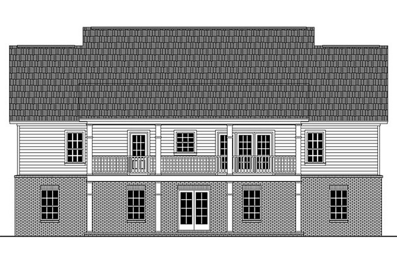 Home Plan - Exterior - Rear Elevation for Country House Plan #21-369 - 3 bed, 2.5 bath