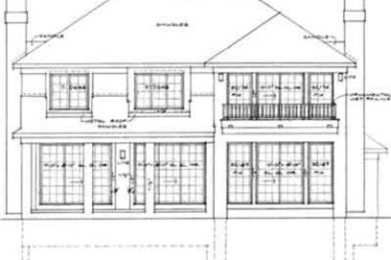 Exterior - Rear Elevation for Traditional House Plan #72-469 - 4 bed, 3.5 bath