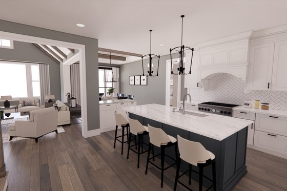Interior - Kitchen 3 for Farmhouse House Plan #51-1569 - 3 bed, 3 bath