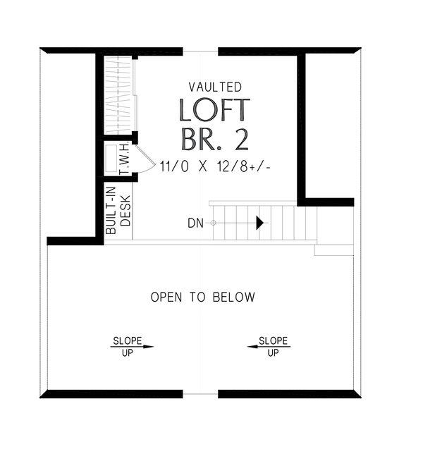 Cottage Floor Plan - Upper Floor Plan #48-1183