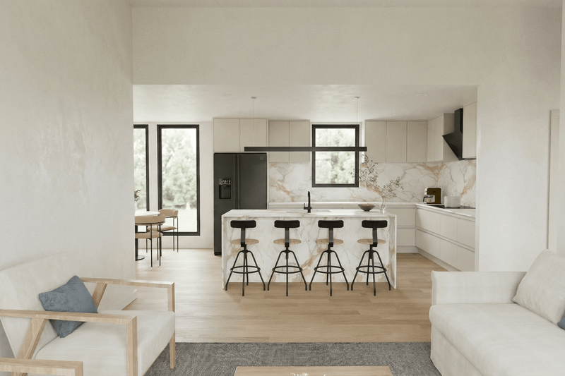 Home Plan - Interior - Family Room 1 for Modern House Plan #923-459 - 3 bed, 2.5 bath