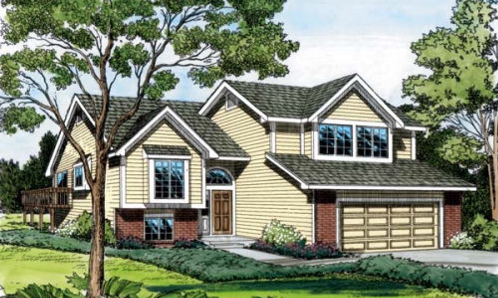 Exterior - Front Elevation 2 for Traditional House Plan #312-258 - 3 bed, 2.5 bath