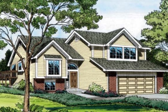 Exterior - Front Elevation for Traditional House Plan #312-258 - 3 bed, 2.5 bath