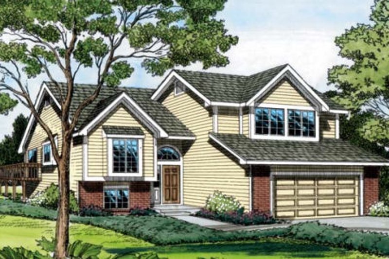 Exterior - Front Elevation 2 for Traditional House Plan #312-258 - 3 bed, 2.5 bath
