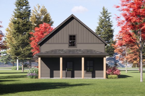 Exterior - Rear Elevation for Bungalow House Plan #1096-169 - 3 bed, 2 bath