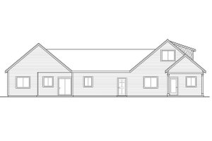Exterior - Rear Elevation for Cottage House Plan #124-1080 - 5 bed, 3.5 bath