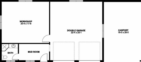 House Blueprint - Ranch Floor Plan - Main Floor Plan #126-204