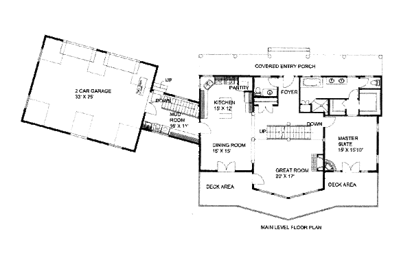 Craftsman Floor Plan - Main Floor Plan #117-703